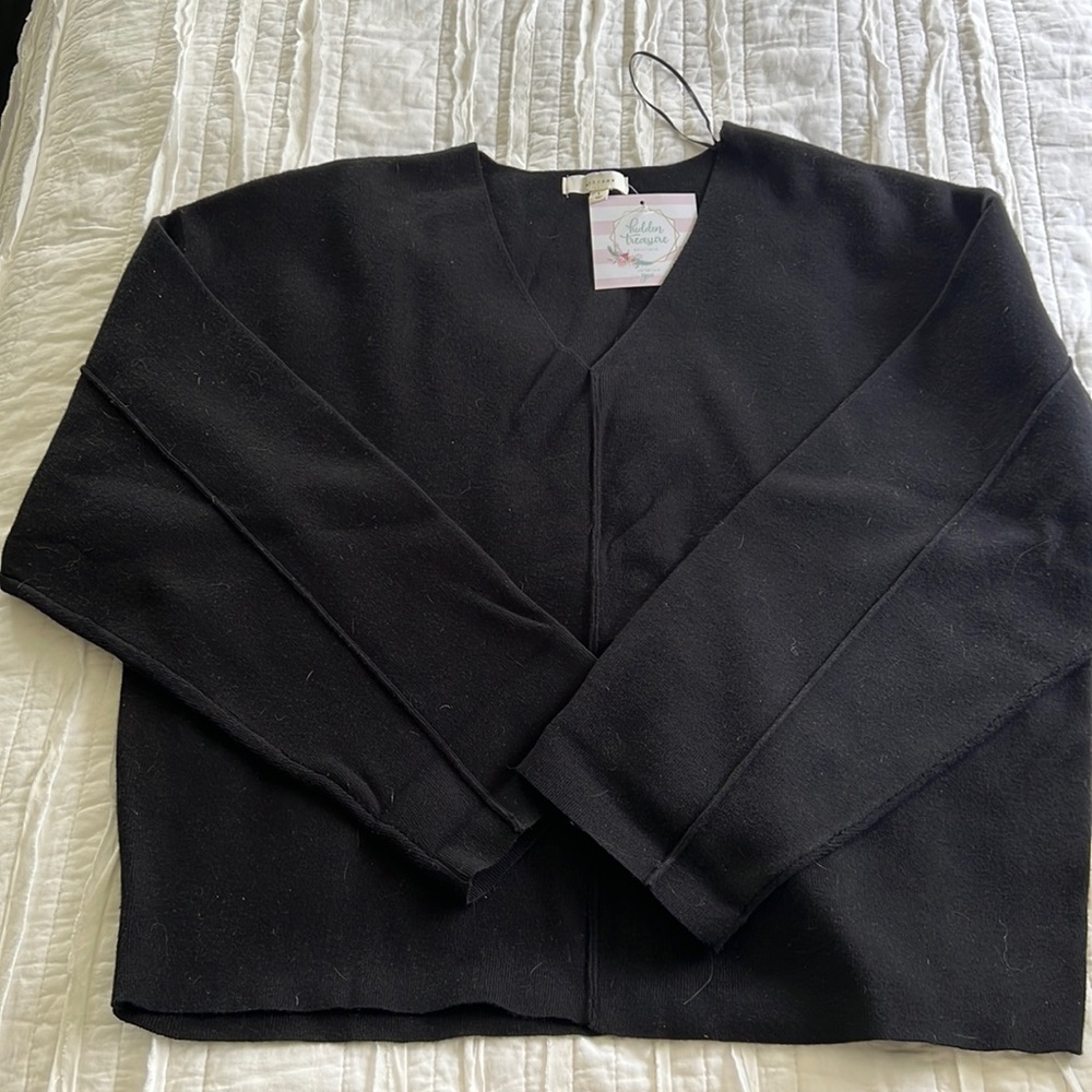All:row Galvin Black Sweater, size L.